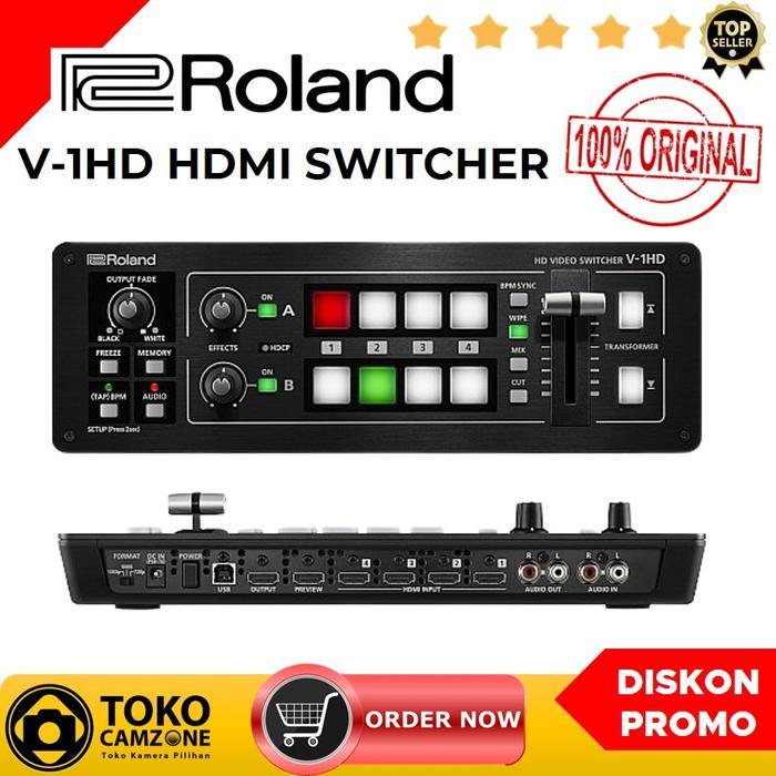 Premium Video Mixer Roland V-1Hd / V1Hd Portable 4 X Hdmi Input Switcher Original