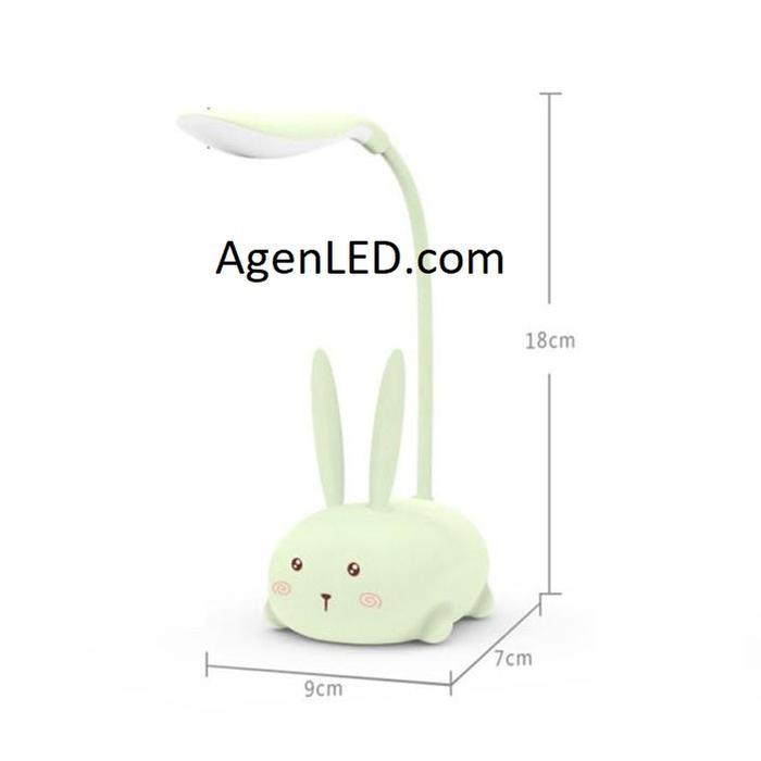 LUMIRS Lampu Meja Belajar LED Desk Portable charge USB cas baca RABBIT
