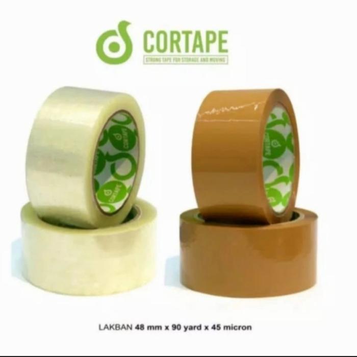 LAKBAN CORTAPE - ISOLASI / SELOTIP CORTAPE BENING COKLAT