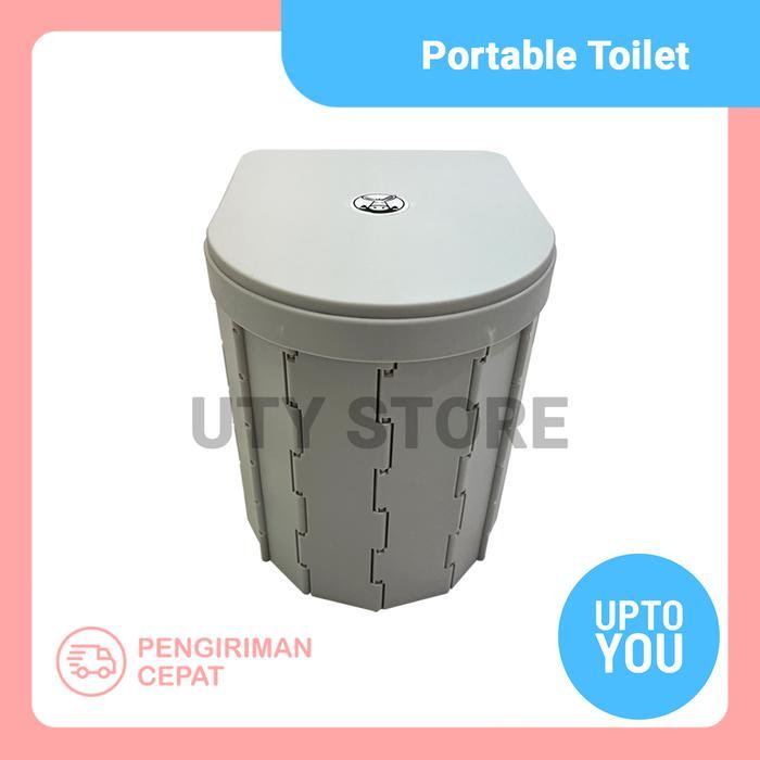 PORTABLE TOILET FOR CAMPING TOILET LIPAT DENGAN TUTUP, TOILET MOBIL PORTA POTTY TAHAN AIR TOILET