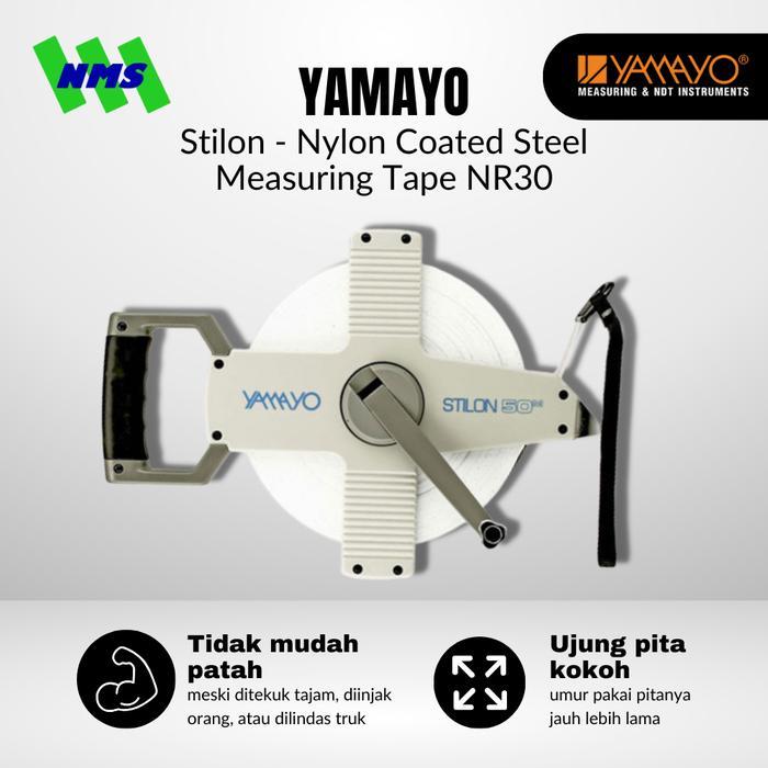 Meteran Gulung YAMAYO 30M Stilon NR30 Steel Plat Baja Original Japan Tancap Tanah Roll Roll 30 Meter