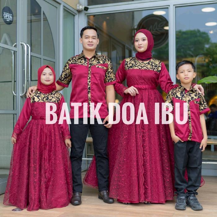 PREMIUM set couple keluarga couple gamis brokat mutiara
