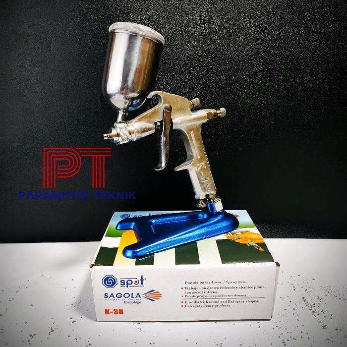 Spot Spraygun K3 R3 Tabung Atas Nozzle Kuping 200Ml Tank Kecil Alat Semprotan Cat Mini Dengan Nepple