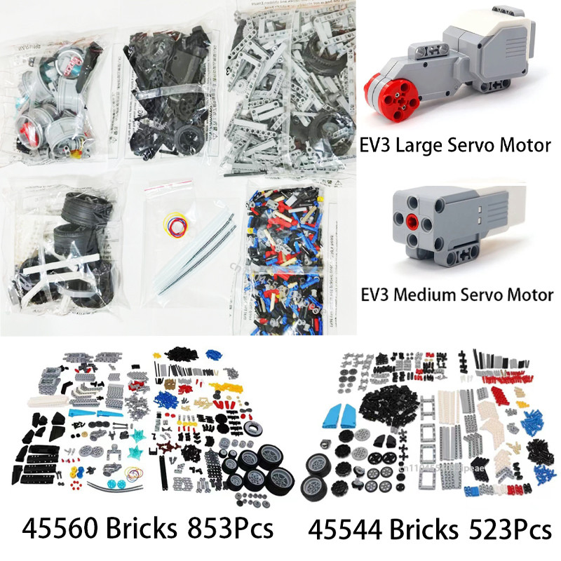 NEW EV3 Robot 45544 45560 Core Expansion Set Servo Motor Building Blocks Technical STEAM Educational