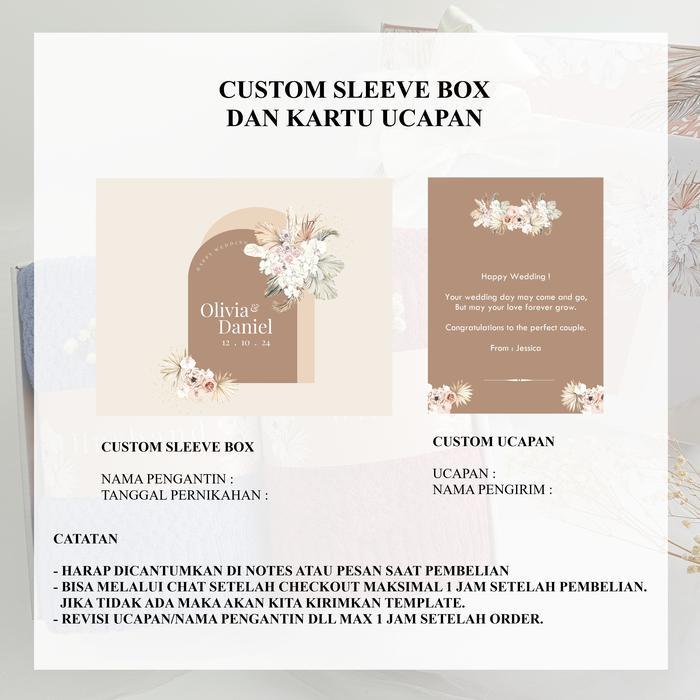 HANDUK COUPLE WEDDING CUSTOM NAMA KADO NIKAHAN