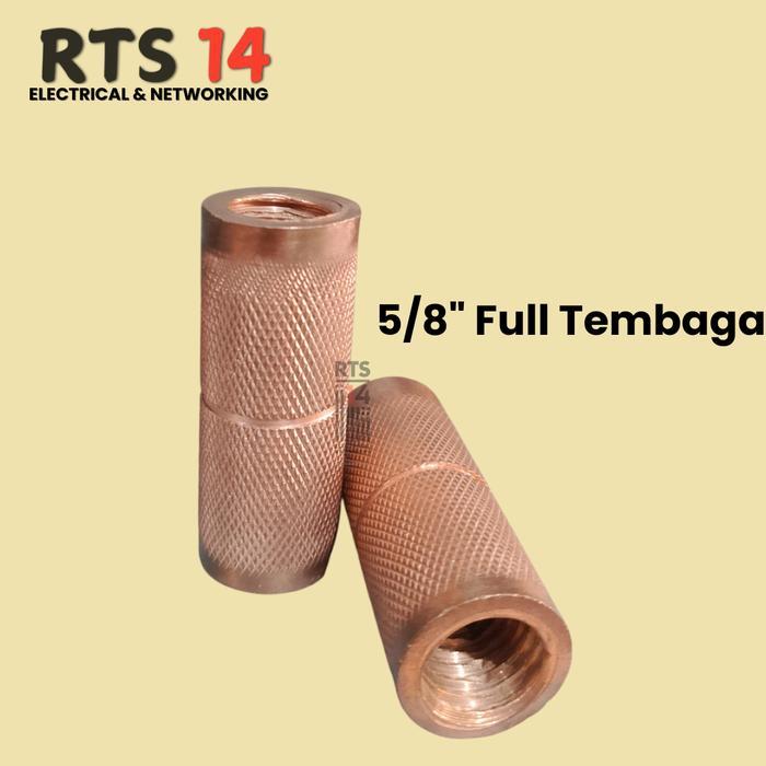 Murah Sock Rod 5/8 Tembaga - Sock Grounding Sok Grounding Sambungan Rod Grounding