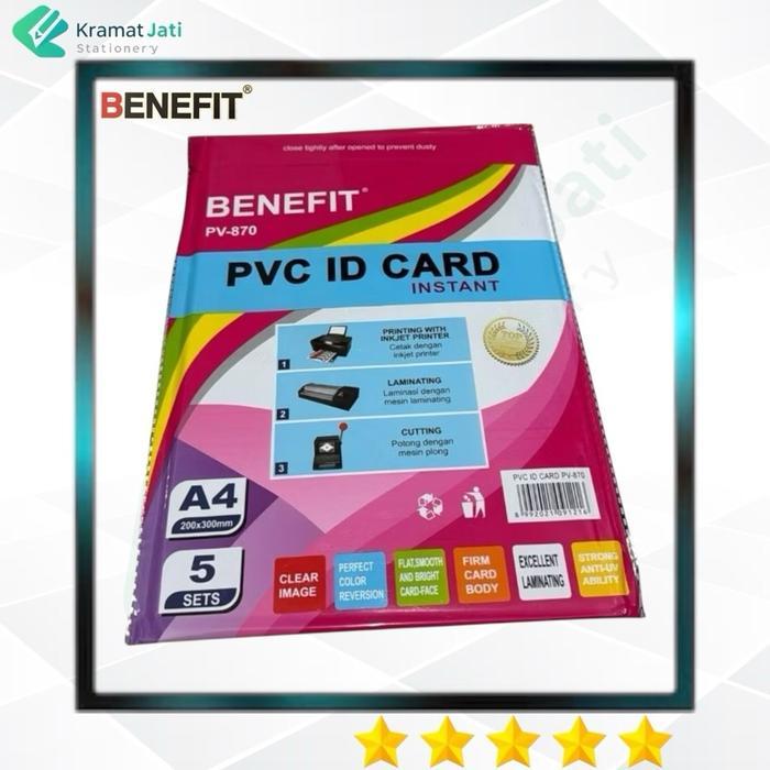 Bahan Id Card Pvc Id Card Benefit Pv-870 Isi 5 Set (1 Pack)