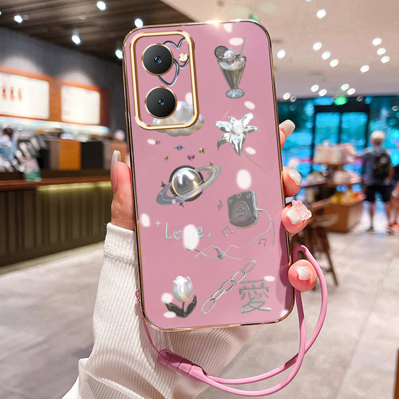 Casing Hp Untuk VIVO Y03 Y18 Y18E Y28s Y28 5G Y28 2024 4G Case Casing HP Shell dengan pola kupu-kupu