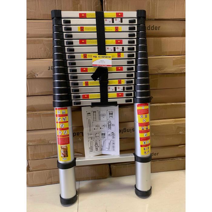 Tangga Lipat Aluminium Teleskopik 4.4M Single Telescopic 1 sisi
