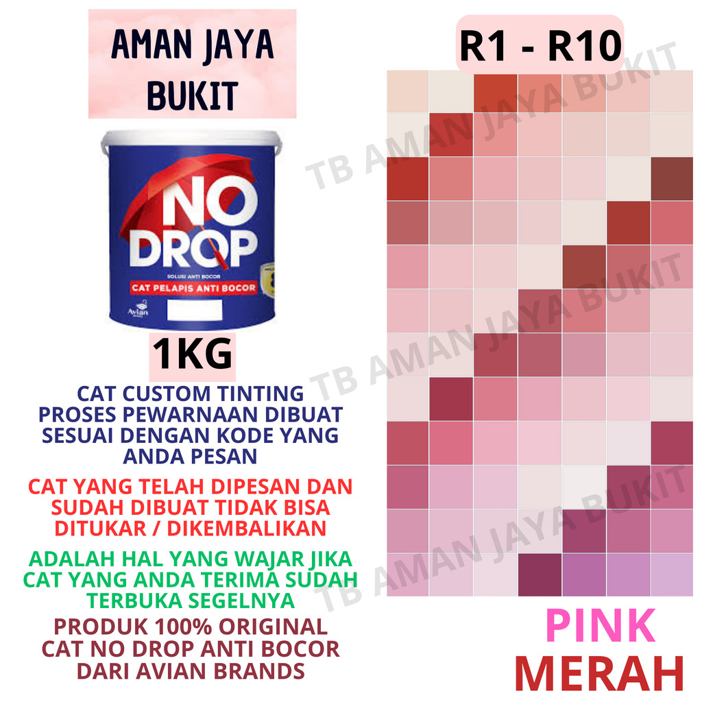 Cat No Drop 1KG Warna PINK MERAH Pakai Mesin TINTING 888 Colour Sensation (PART 1)