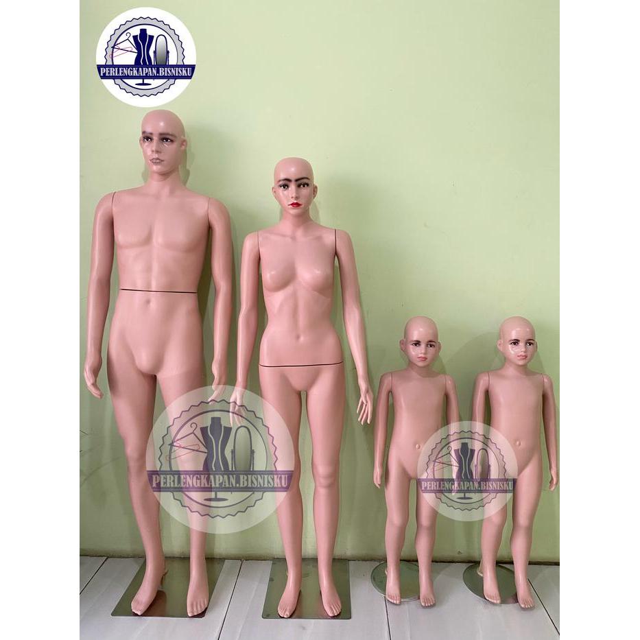 Manekin Patung Baju Wanita Pria Anak Family Plastik Full Body