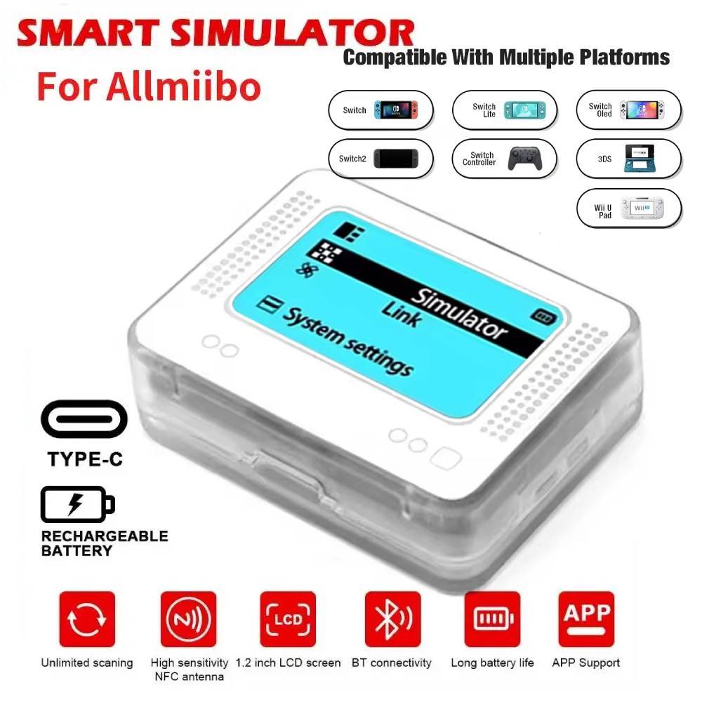 For Allmiibo Rechargeable Smart Intelligent Simulator Emulator Universal Writer For Switch 3Ds Wii U