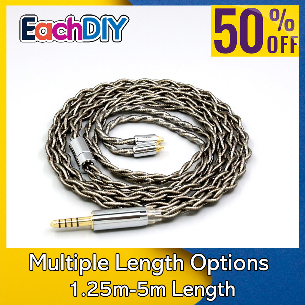 99% Pure Silver Palladium + Graphene Gold Earphone Shielding Cable For Akg N5005 N30 N40 Mmcx