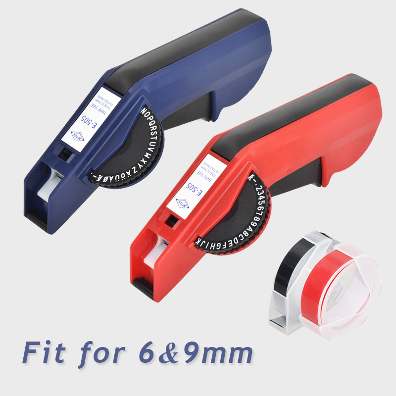 Original Motex E5500 E-505 Manual Label Maker e-5500 Suit For 6/9mm DYMO 3D Embossed Tape Can