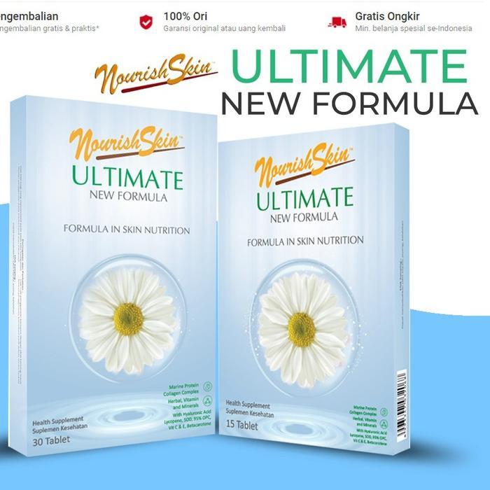 Nourish Skin Ultimate New Formula 15 Tablet Suplemen Kulit Kering & Normal Membantu Memelihara