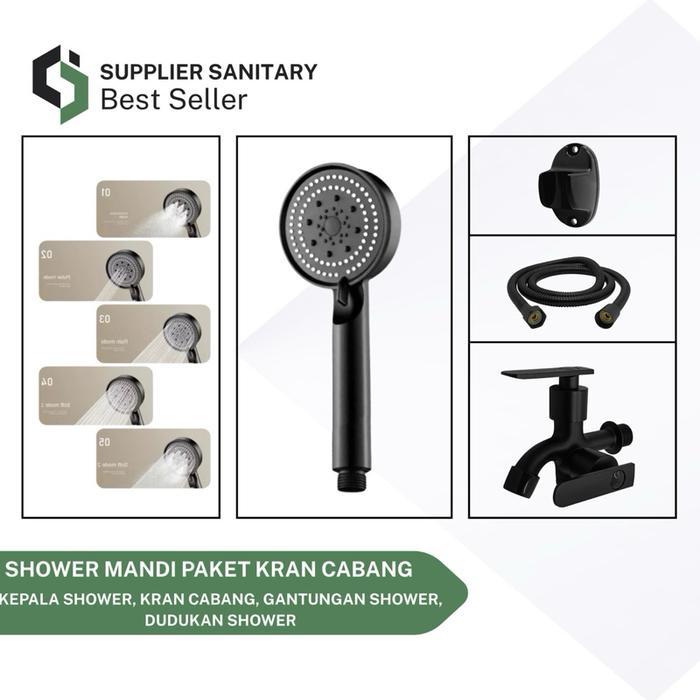 Toto - Shower Mandi Paket Kran Cabang Hitam
