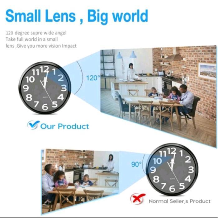 Baru CCTV Wifi Camera Jam Dinding Hidden Spy Cam Kamera Keamanan IP Camera