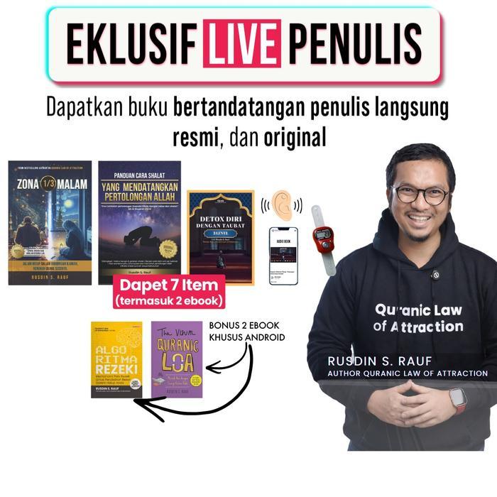 [ EKSKLUSIF LIVE PENULIS + TTD ] PAKET BUNDLING DETOX DIRI, BUKU ZONA 1/3 MALAM DAN BUKU PANDUAN