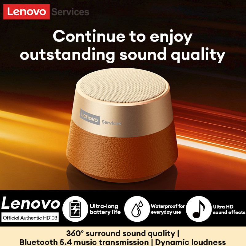 Lenovo HD103 Bluetooth 5.4 Speaker Portable Mini Wireless Speaker High Quality Stereo Sound TWS