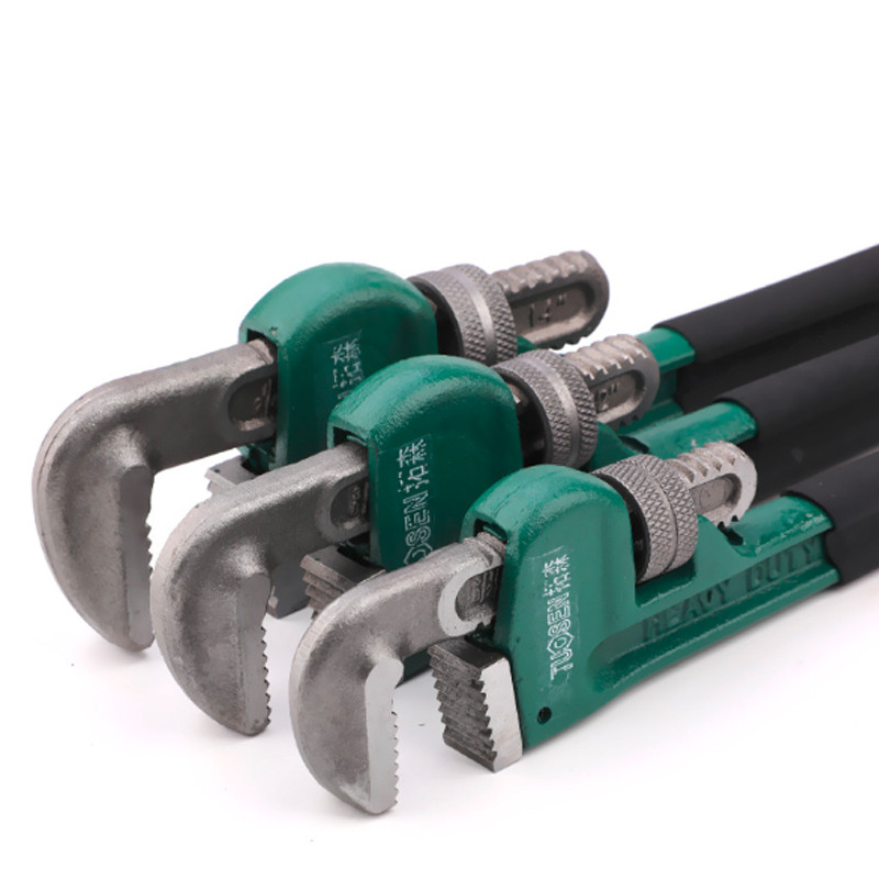 TUOSEN Fast Pipe Wrench pipe clamp 8 10 12 14 18 24 Inch Heavy Duty Plumbing pliers Manual Tools 45#