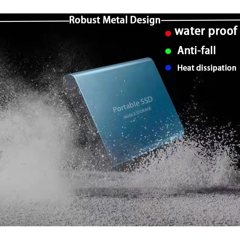 High-speed portable 1TB/2TB external SSD, brand new mini external hard drive, compatible with