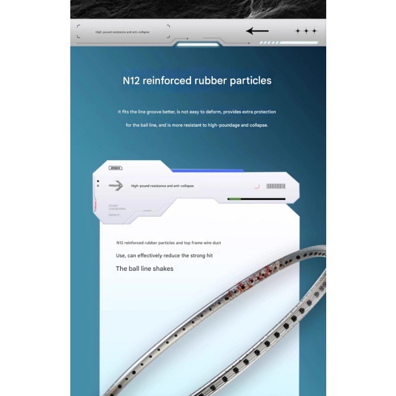 HIGH TENSION 30 LBS Full Carbon Fiber Kawasaki Badminton Racket Super Light Strung