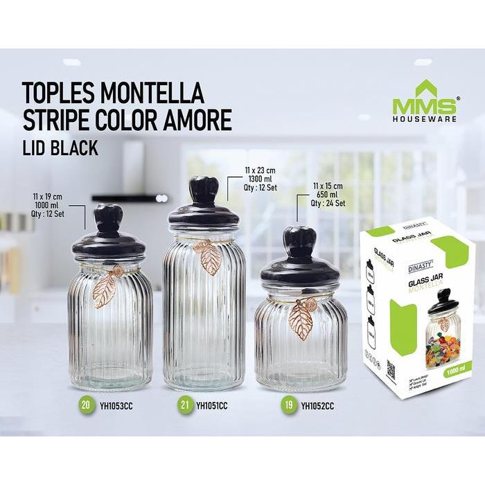 ASLI MMS Glass Jar 650 ml Toples Kaca Montella Glass Jar 1PCS READY STOCK