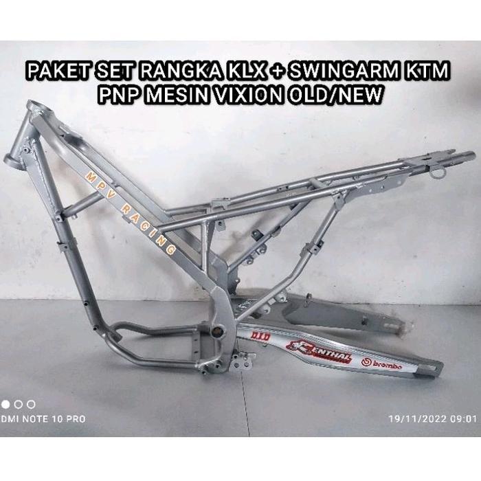 Rangka KLX pnp mesin vixion,  swingarm ktm