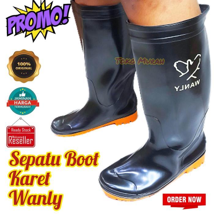 "New" Sepatu Boot Murah Sepatu Bot Petani Sepatu Boots Tahan Air Anti Slip