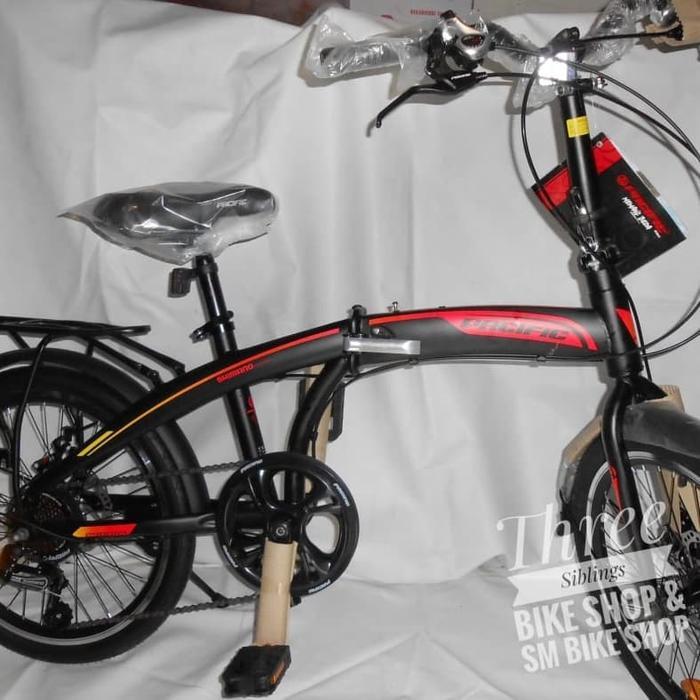 Hot Sale Sepeda Lipat Pacific Rx 2980 Disc Brake Merah 20 Inch