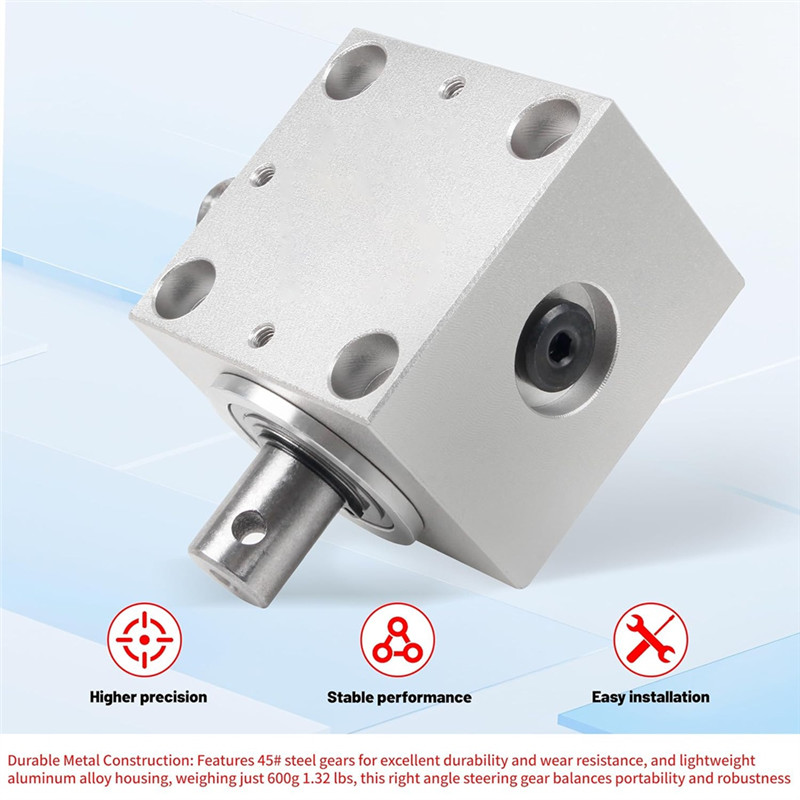 A88E-Tapered Bevel-Gearbox 1:1 Ratio Right Angle Steering Gear 90?Angel Drive Single Output 15Mm