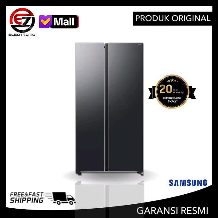 SAMSUNG RS70F65QNFSE Kulkas Side By Side SAMSUNG Kapasitas 680 Liter Smart Things Twist Ice Maker RS