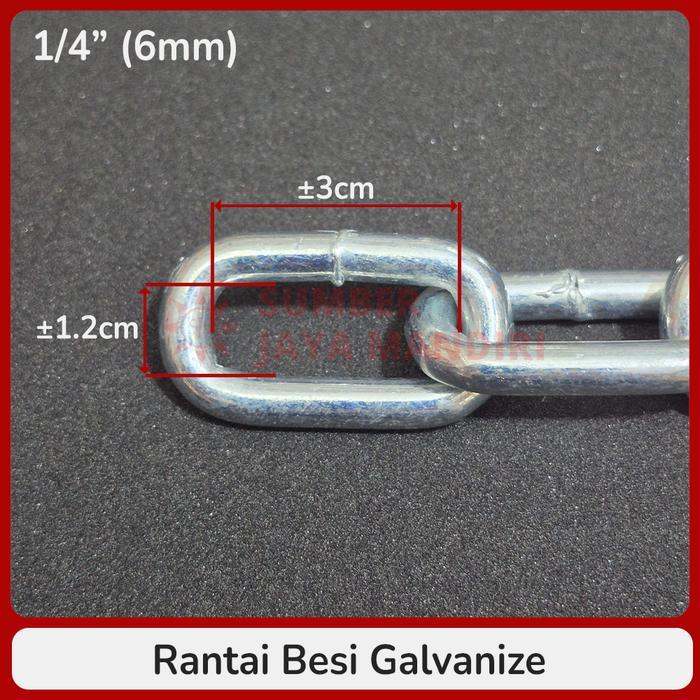 * [PER 1 METER] Rantai Besi Pagar 6mm