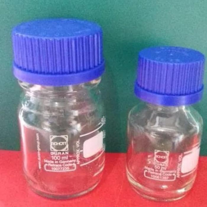 JTTOP" LABORATORY BOTTLE 100ML DURAN. BOTOL LABORATORY 100 ML DURAN