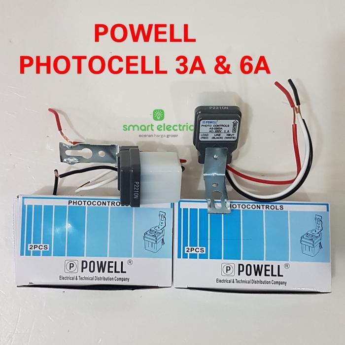 Powell Photocell Sensor Cahaya Lampu Otomatis Hidup Mati Fotosel 3A/6A