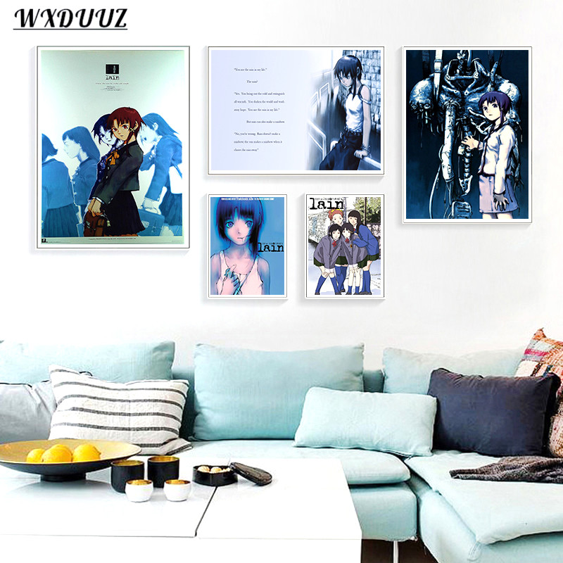 Terlaris Vintage Anime Poster Serial Experiments Lain Poster Double  ArtWork