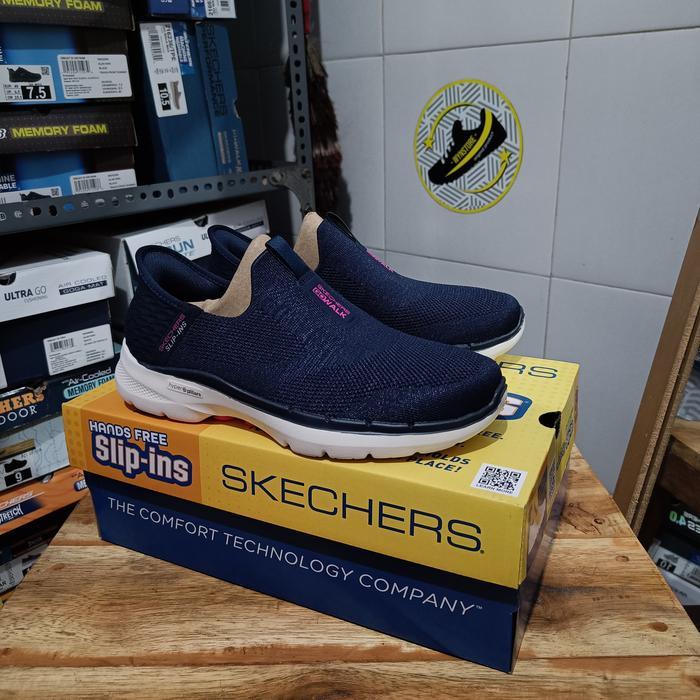 SIAPKIRIM Slip On Go Walk 6 - Fabulous View Navy Wo READY STOCK