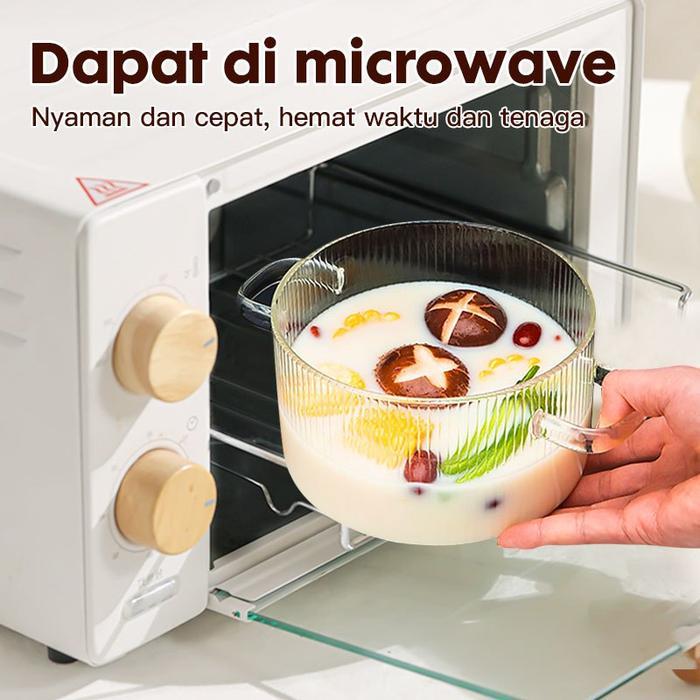 [eatkit live] Eatkit Panci Soup Rebus Kaca Tebal 1600ml Borosilicate Glass Cooking Soup Pot