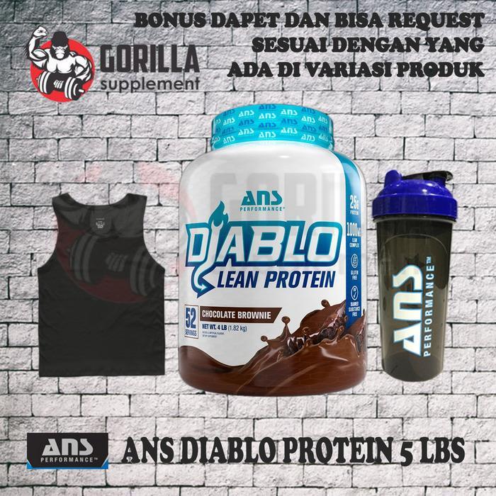 DISKON ANS PERFORMANCE Diablo Protein 4lbs Whey Protein Isolate + Fatburner READY STOCK
