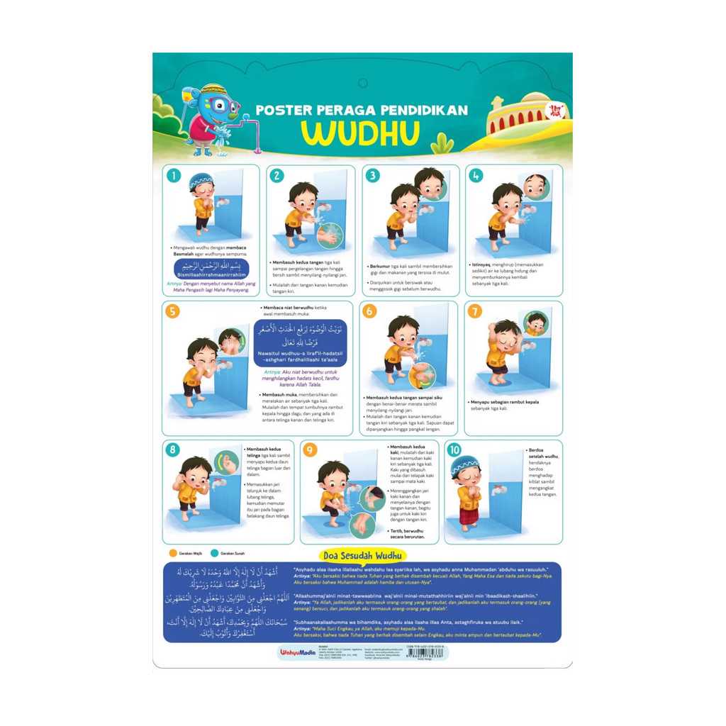 CHILDRENS BOOKS - POSTER PERAGA PENDIDIKAN WUDHU (BAHAN PPC) by TIM WUDI
