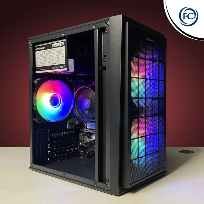 Pc Gaming Full Set Rgb + Monitor Siap Pakai (Valorant Pubg Fortnite)
