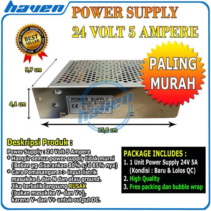 Diskon Power Supply 24V 5A / Psu 24V 5A Switching Power