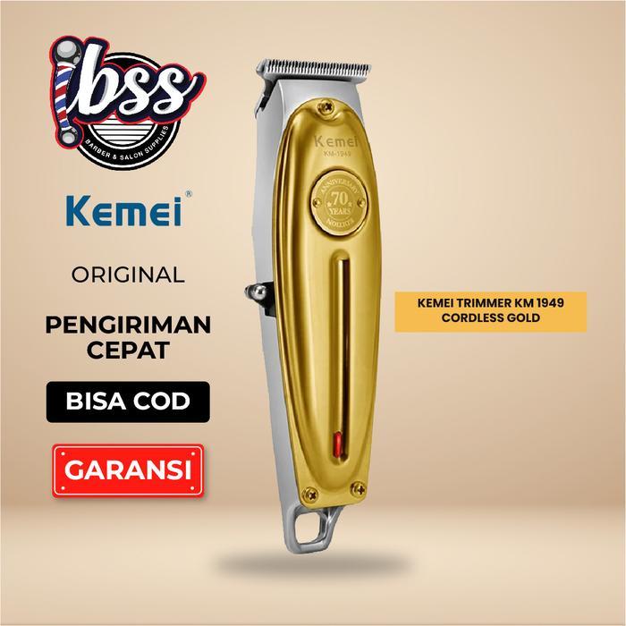 KEMEI Trimmer KM 1949 Silver & Gold / KEMEI KM 1946 / KEMEI KM 1945 body full metal trimmer alat