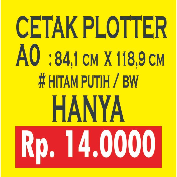 "New" PRINT CETAK HITAM PUTIH A0 HVS