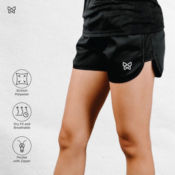 ATALON WOMEN SPLIT SHORT - CELANA OLAHRAGA WANITA LARI / RUNNING / GYM