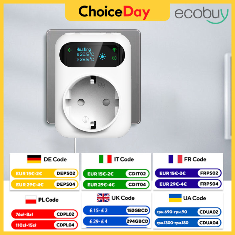 WiFi Socket Thermostat Tuya Smart Outlet Plug Smart Wifi Socket Controller Temperature Controller