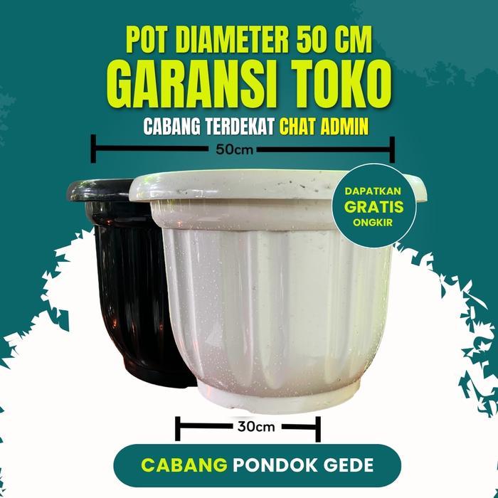 Lokasi Pondok Gede Grosir Pot 50 Cm Hitam Bunga Tambulapot