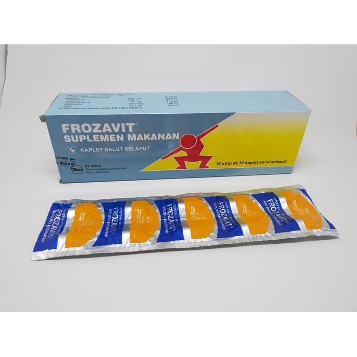 Multivitamin Frozavit Isi 100 Kaplet Untuk Membantu Daya Tahan Tubuh New
