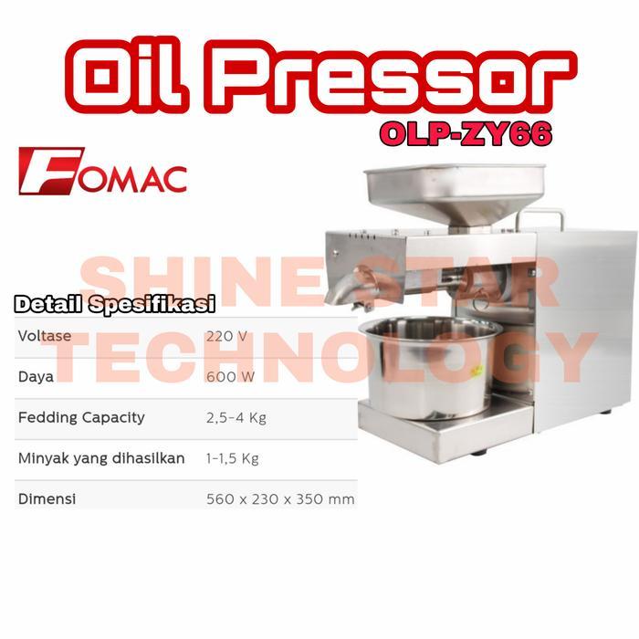 Oil Pressor Fomac OLP-ZY66 Mesin Pemeras Minyak Biji-bijian