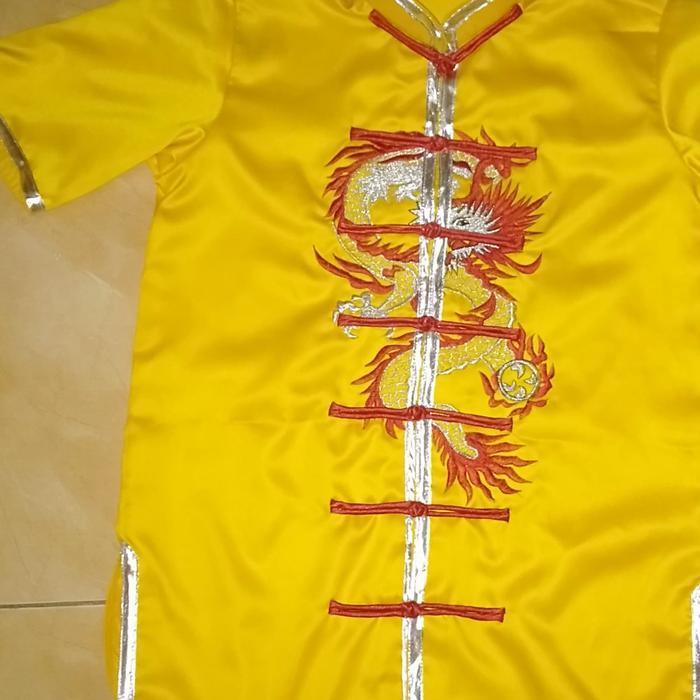 baju Wushu bordir kuning
